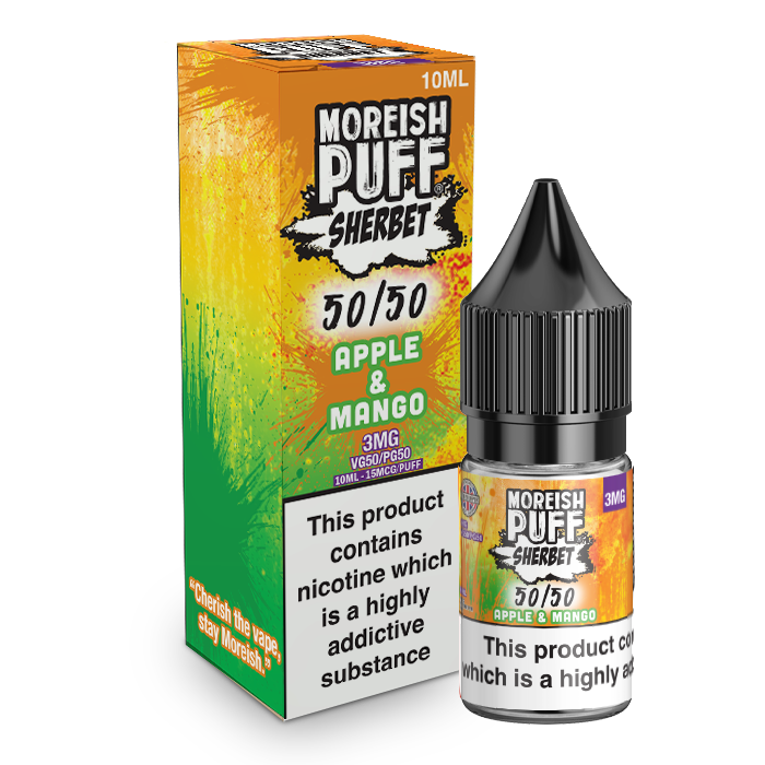 Moreish Puff Sherbet 50/50: Apple & Mango Sherbet 10ml E-Liquid