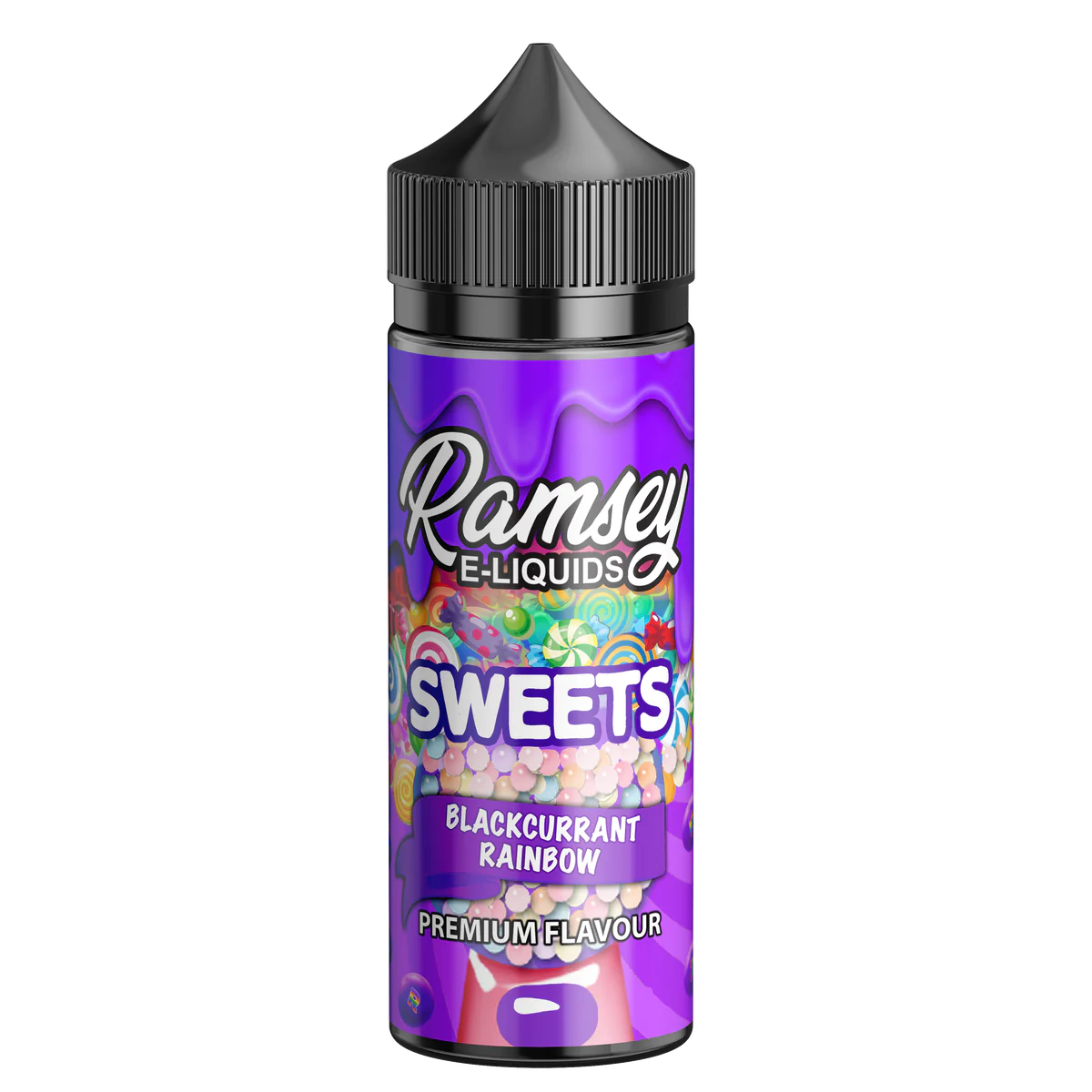 Ramsey E-Liquids Sweets Blackcurrant Rainbow 0mg 100ml Shortfill E-Liquid