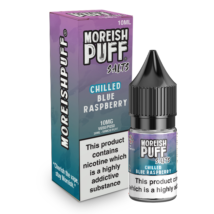 Moreish Puff Blue Raspberry Chilled Nic Salt 10ml