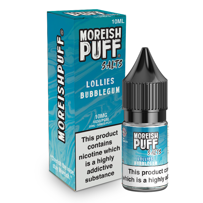 Moreish Puff Lollies Bubblegum Nic Salt 10ml