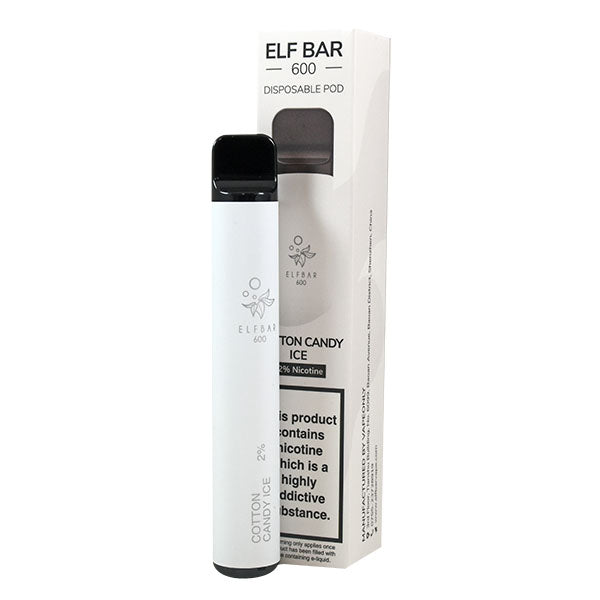 Elf Bar 600 Disposable Pod Device 20mg - P&B Cloud (Cotton Candy Ice)