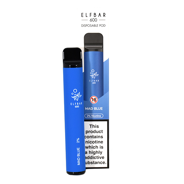 Elf Bar 600 Disposable Pod Device 20mg - Mad Blue