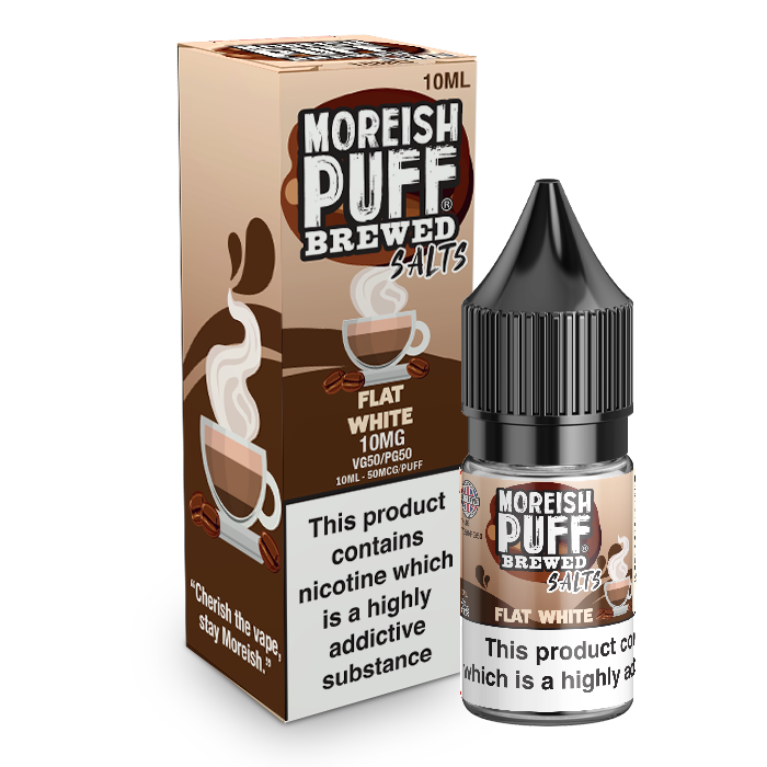 Flat White Nic Salt by Moreish Puff Brewed 10ml