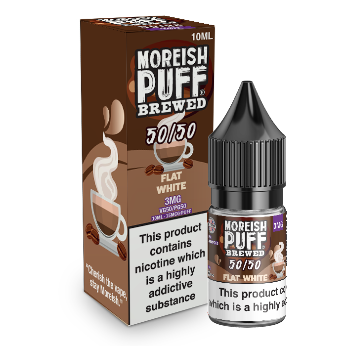 Moreish Puff Brewed 50/50: Flat White 10ml E-Liquid