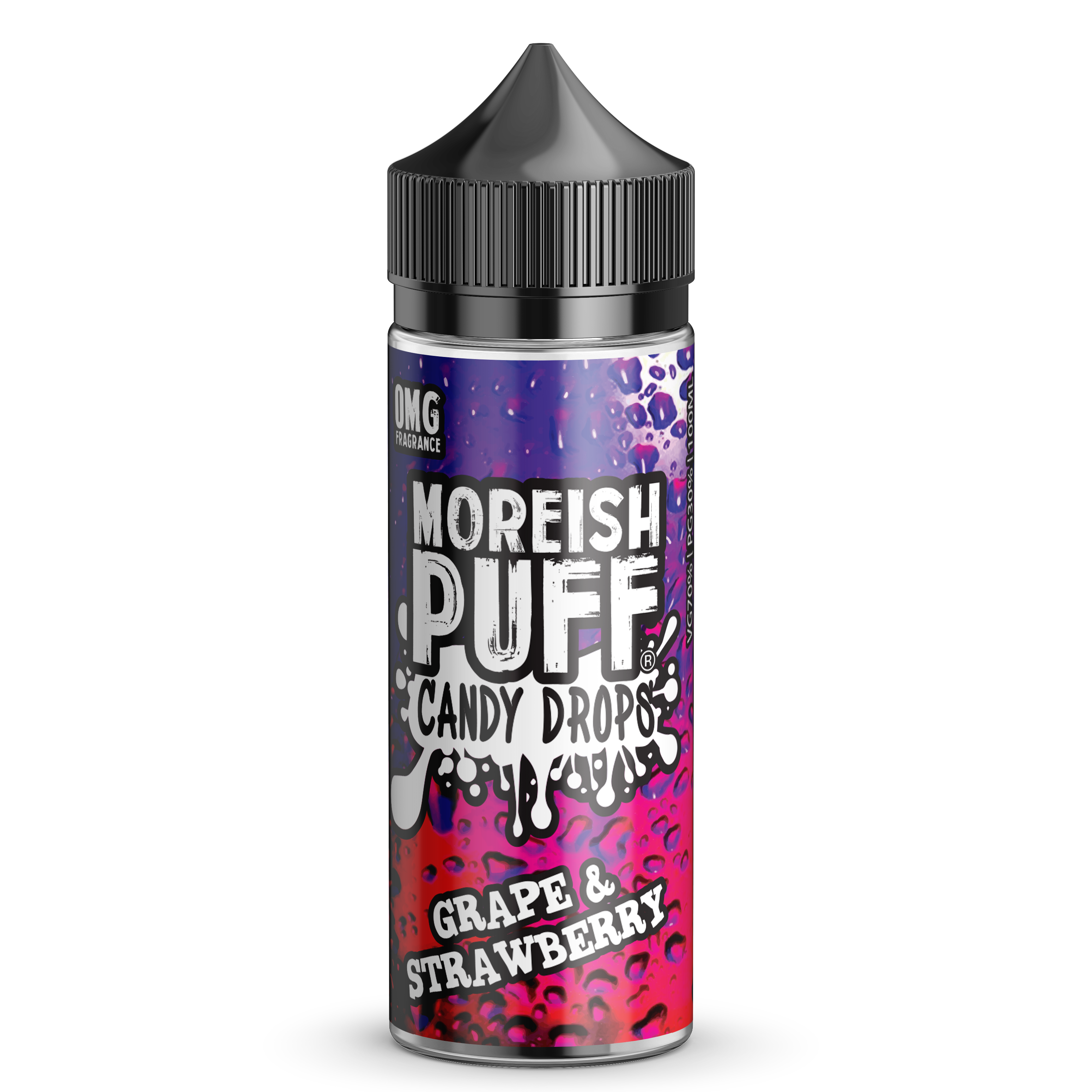 Moreish Puff Candy Drops: Grape & Strawberry Candy Drops 0mg 100ml Shortfill E-Liquid