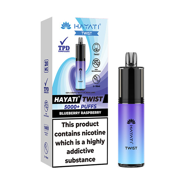 Hayati Twist 5000 Disposable Vape - Blueberry Raspberry