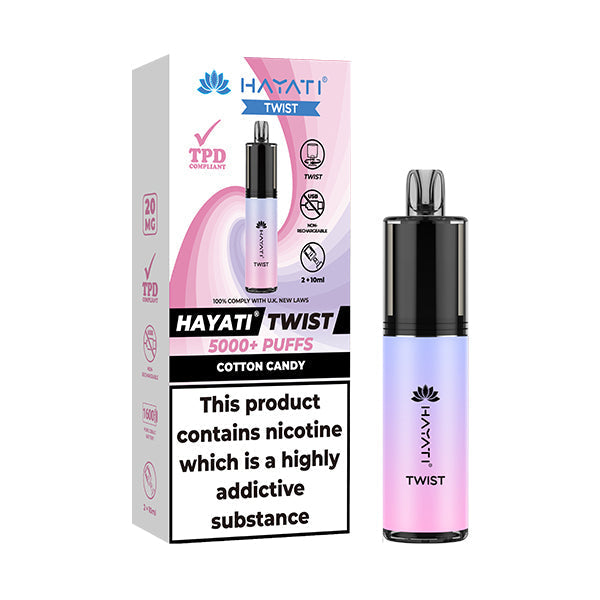 Hayati Twist 5000 Disposable Vape - Cotton Candy