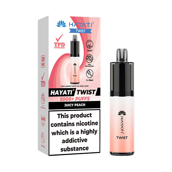 Hayati Twist 5000 Disposable Vape - Juicy Peach