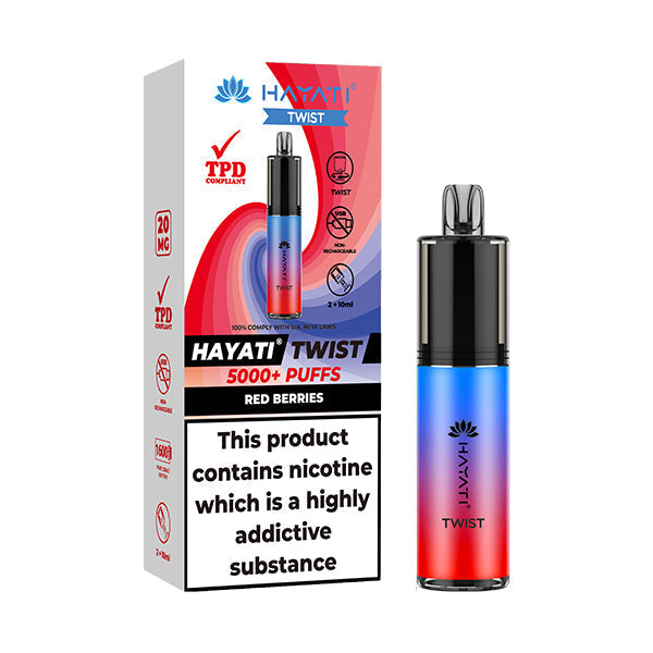 Hayati Twist 5000 Disposable Vape - Red Berries