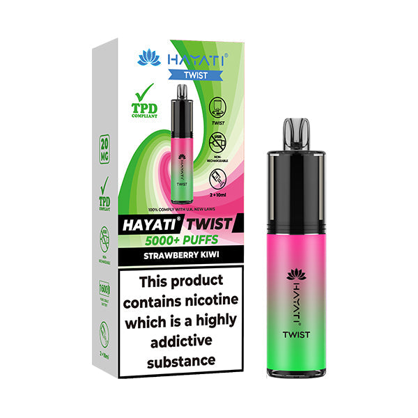 Hayati Twist 5000 Disposable Vape - Strawberry Kiwi