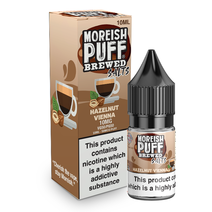 Hazelnut Vienna Nic Salt by Moreish Puff Brewed 10ml