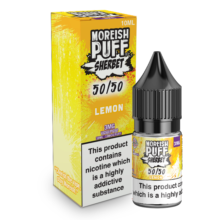 Moreish Puff Sherbet 50/50: Lemon Sherbet 10ml E-Liquid