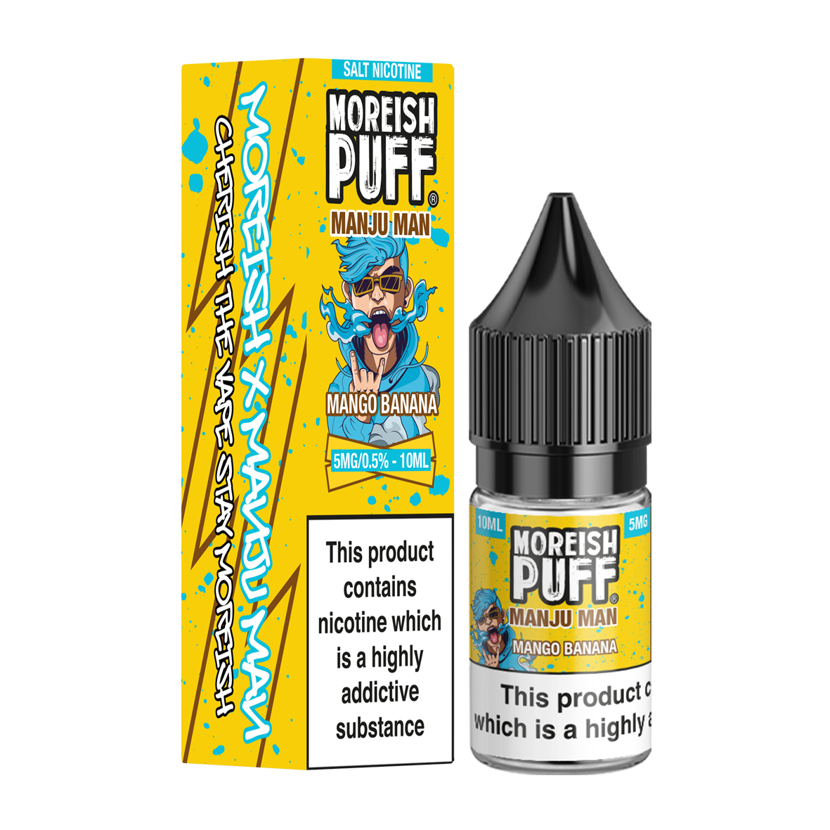 Moreish Puff Manju Man Mango Banana 10ml Nic Salt E-Liquid