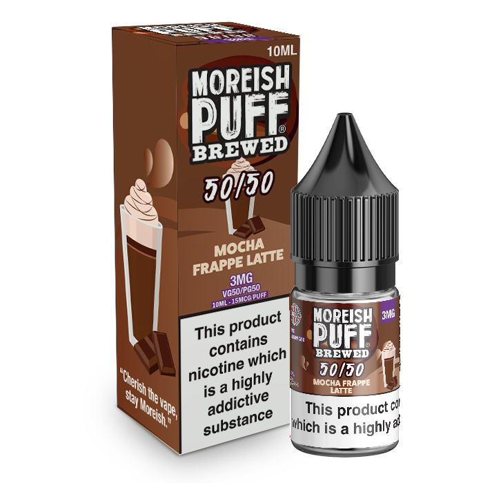 Moreish Puff Brewed 50/50: Mocha Frappe Latte 10ml E-Liquid