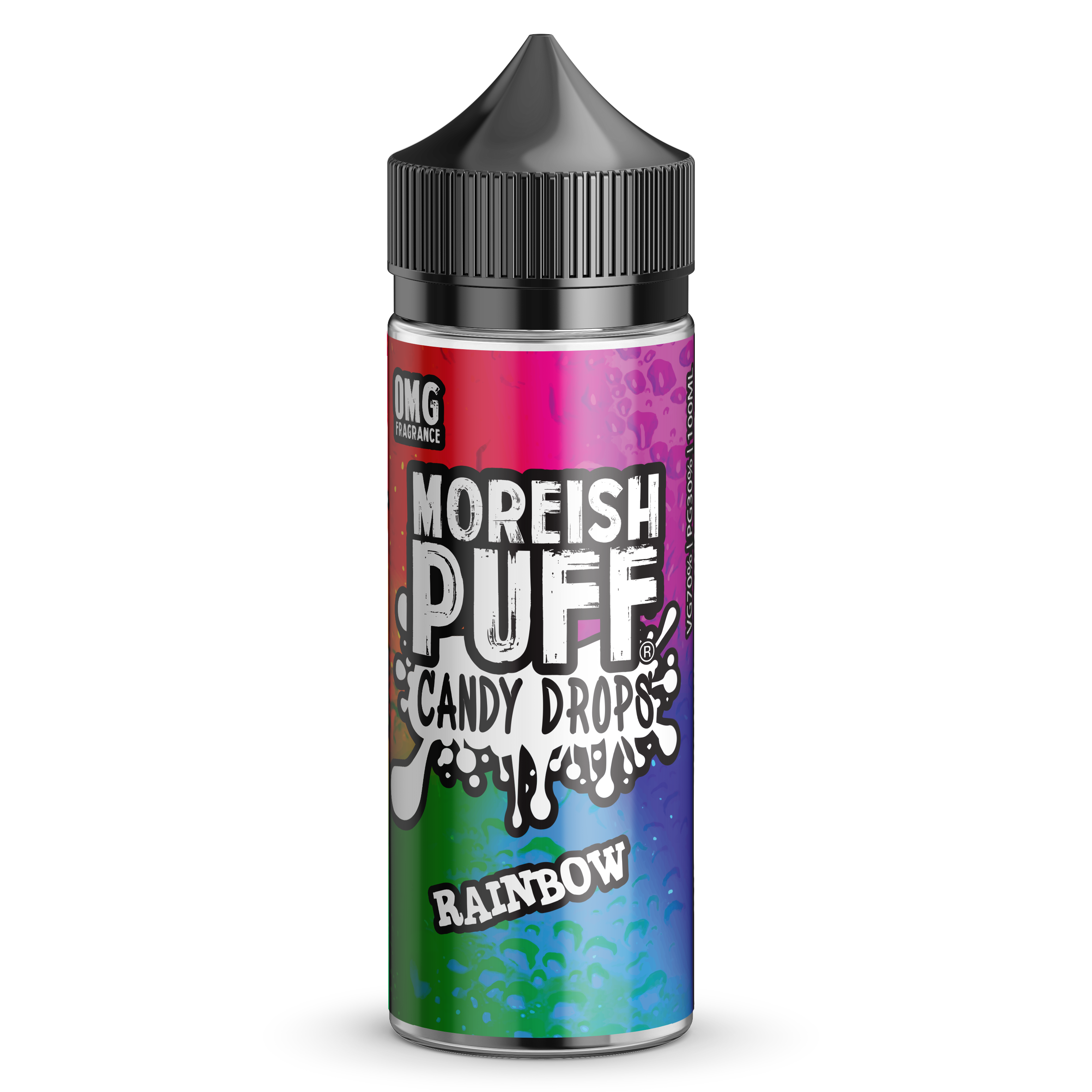 Moreish Puff Candy Drops: Rainbow Candy Drops 0mg 100ml Shortfill E-Liquid