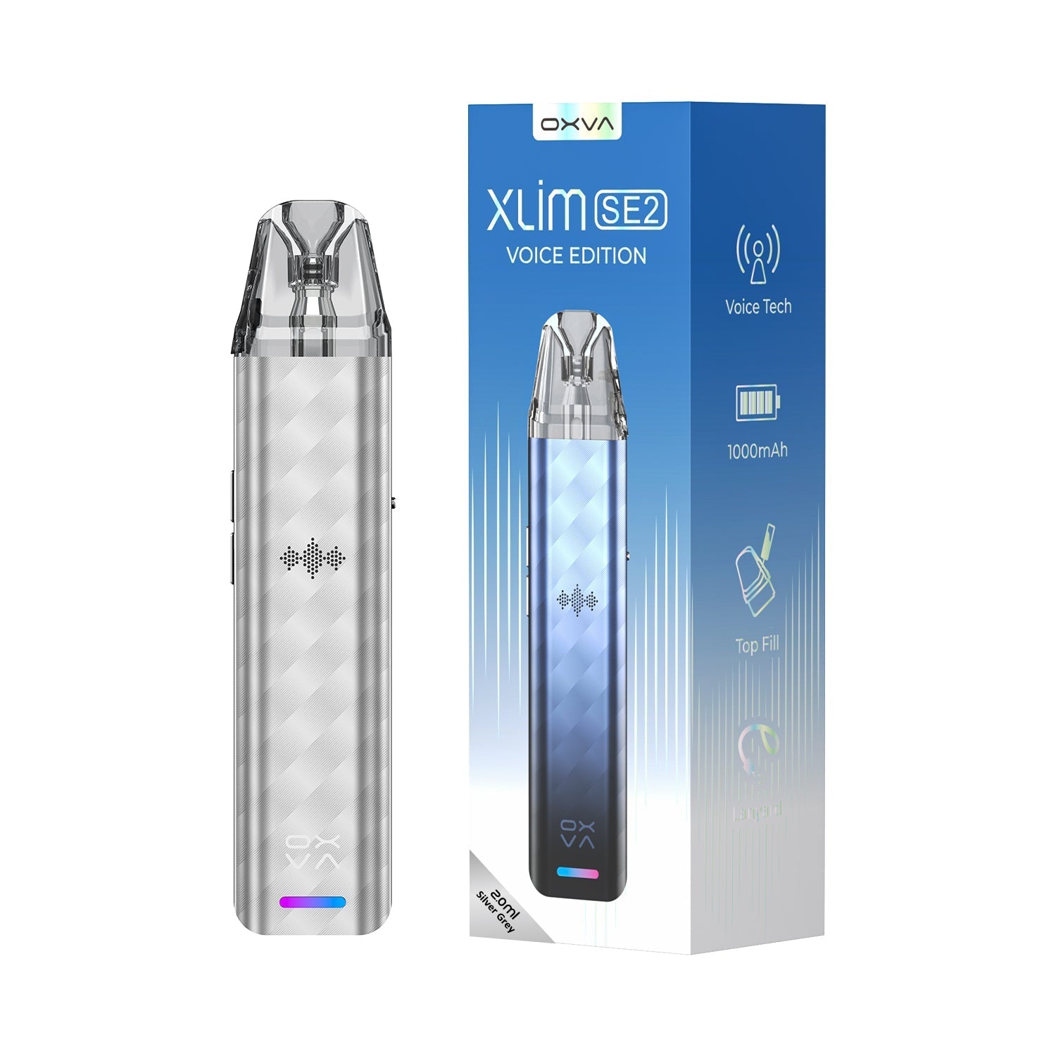 OXVA XLIM SE 2 Kit 1000mAh - Silver Grey