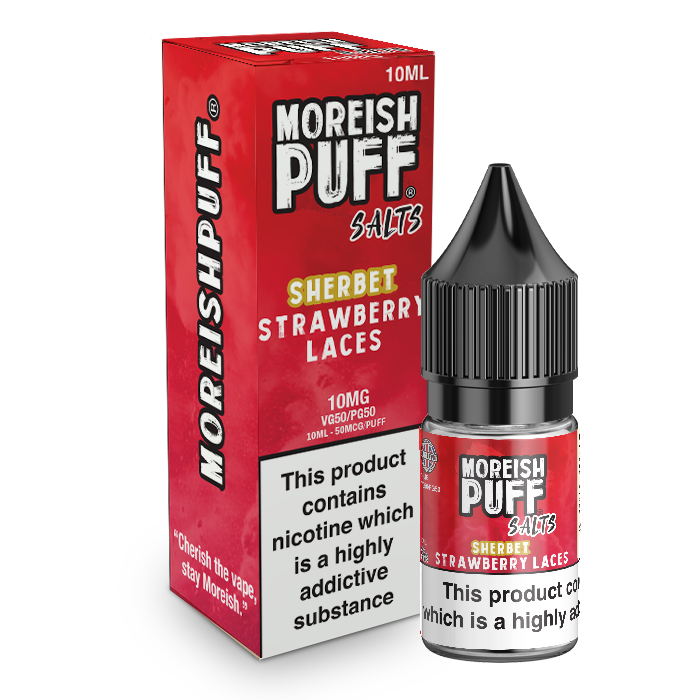 Moreish Puff Strawberry Laces Sherbet Nic Salt 10ml