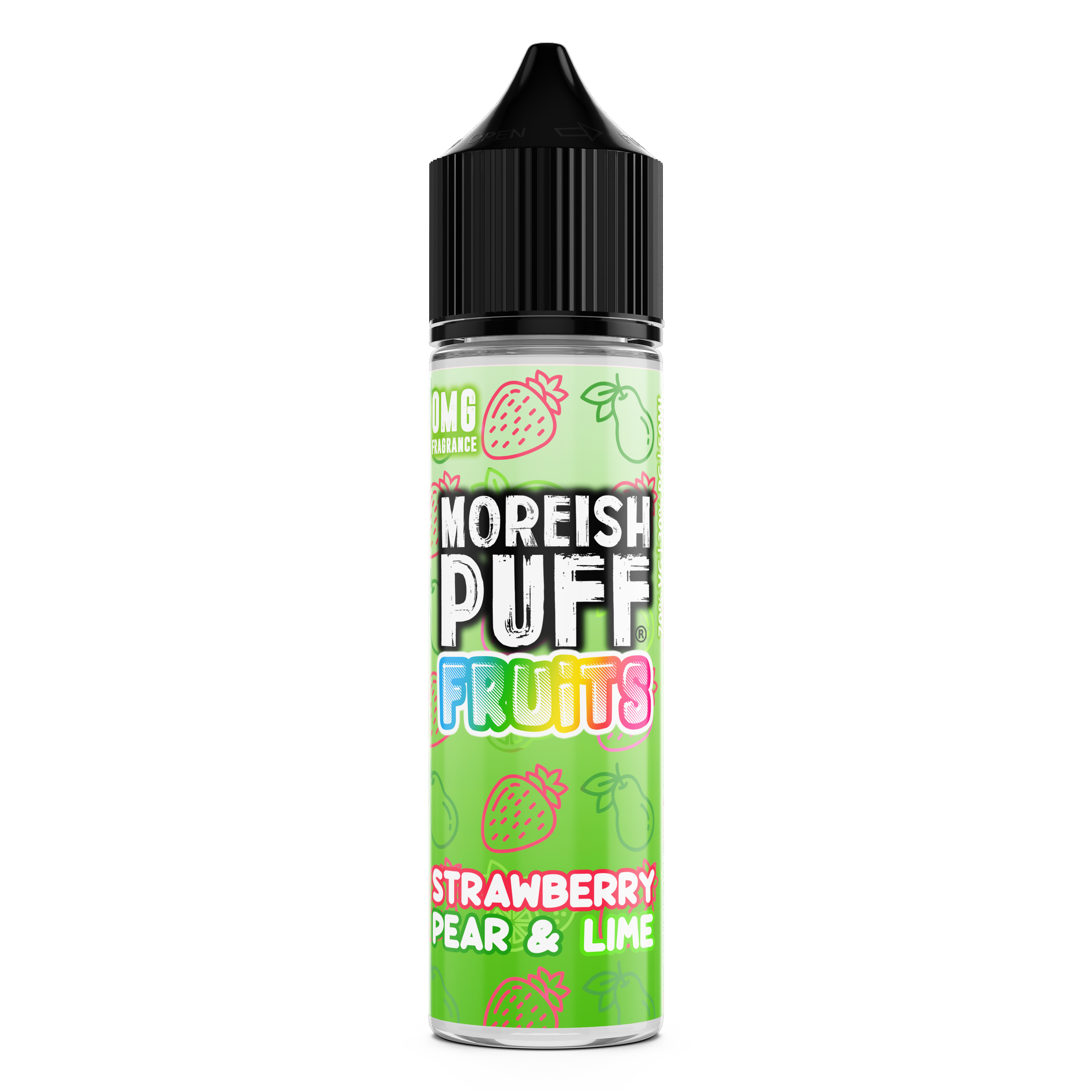 Moreish Puff Fruits: Strawberry, Pear & Lime 0mg 50ml Shortfill E-Liquid