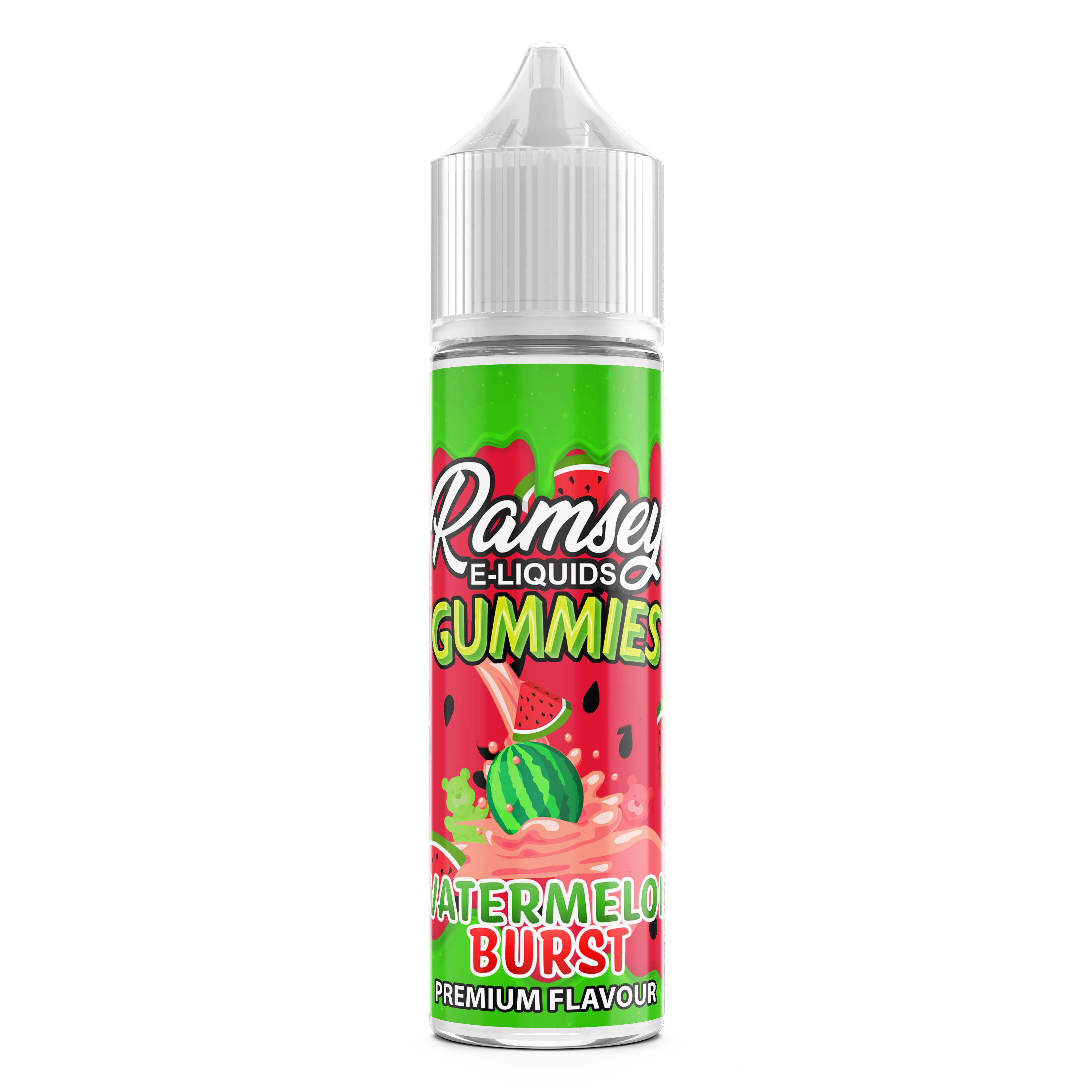 Ramsey E-Liquids Gummies: Watermelon Burst 0mg 50ml Shortfill E-Liquid