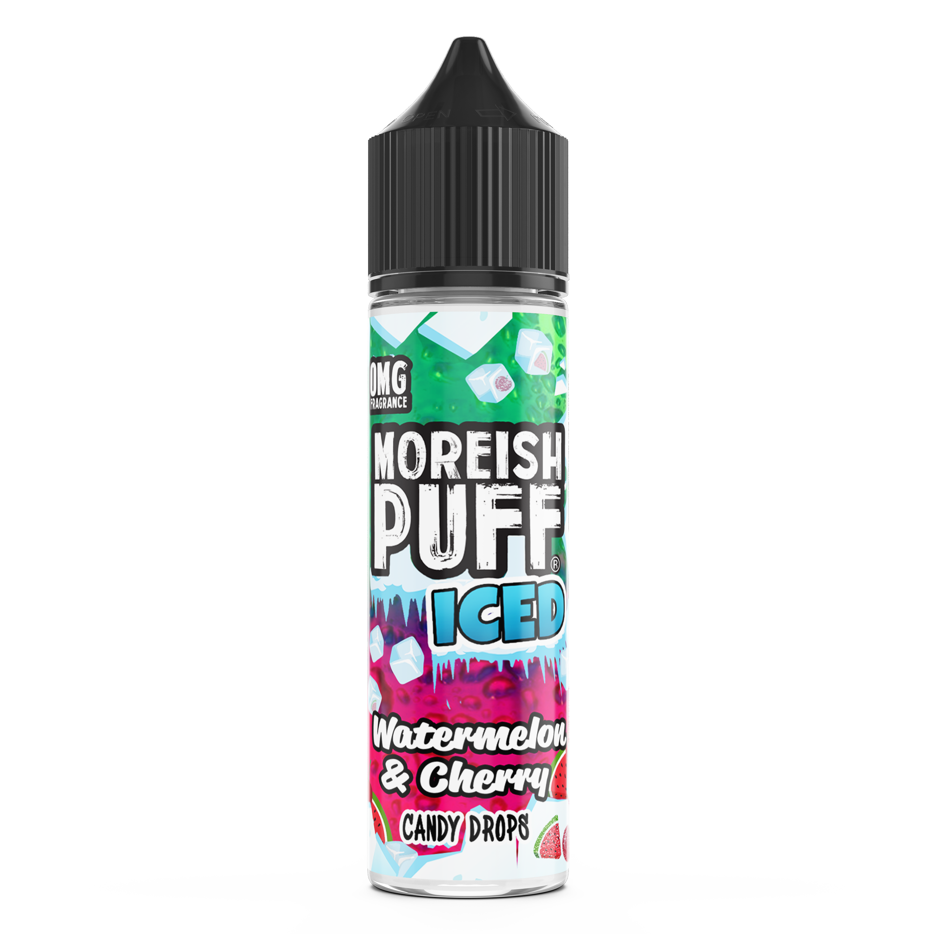 Moreish Puff Iced Watermelon & Cherry Candy Drops 0mg 50ml Shortfill E-Liquid