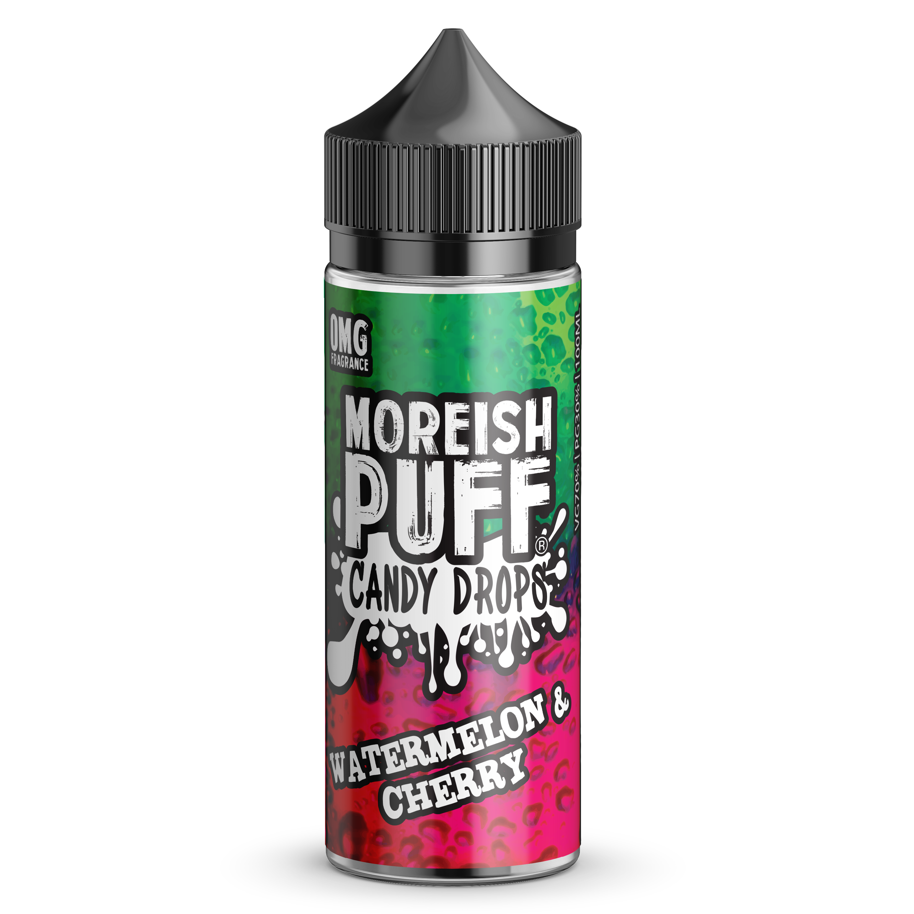 Moreish Puff Candy Drops: Watermelon & Cherry Candy Drops 0mg 100ml Shortfill E-Liquid