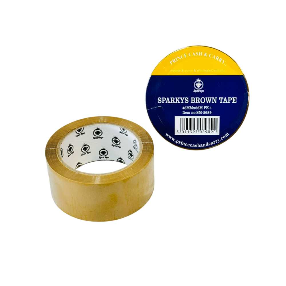 Sparkys Brown Tape 48mmx66m Pk-1