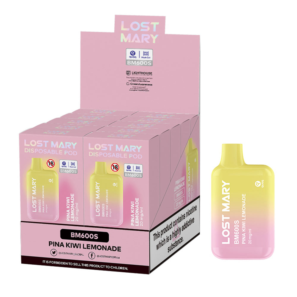 Lost Mary BM600S Disposable Vape Device - Pina Kiwi Lemonade