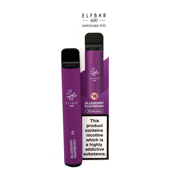 Elf Bar 600 Disposable Pod Device 20mg - Blueberry Raspberry