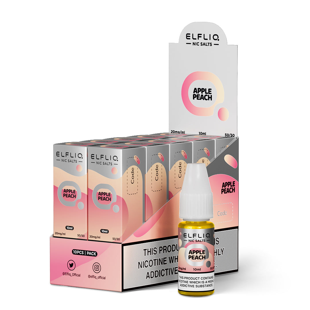 ELFLIQ Official Elf Bar Nic Salt 10ml Apple Peach 20mg