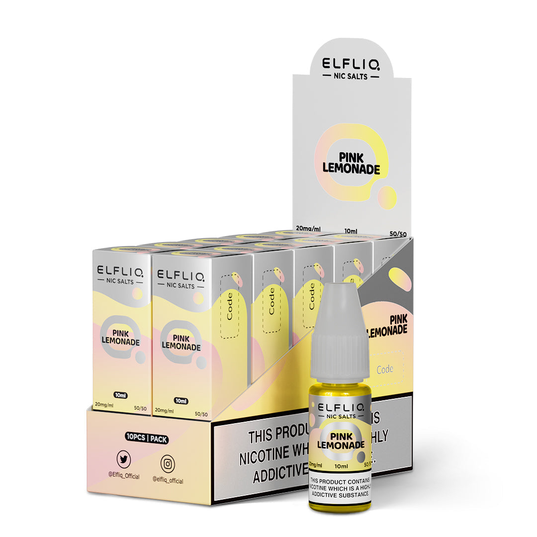 ELFLIQ Official Elf Bar Nic Salt 10ml Pink Lemonade 10mg