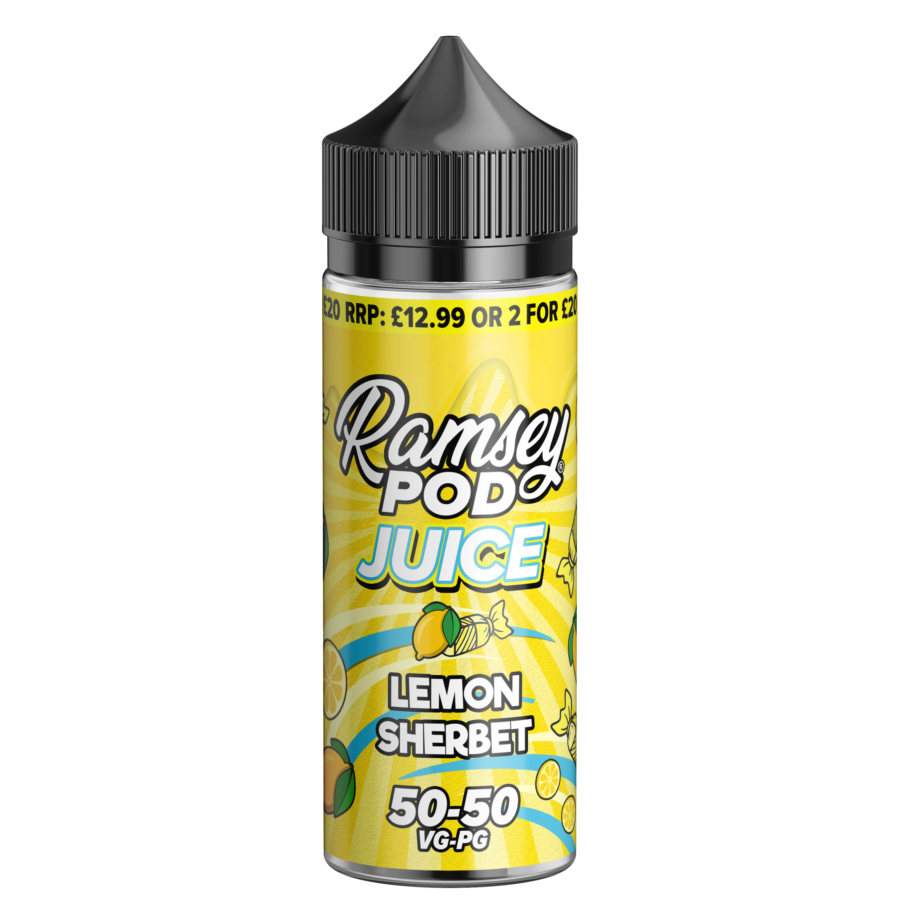 Ramsey Pod Juice Lemon Sherbet 0mg 100ml Short Fill E-Liquid