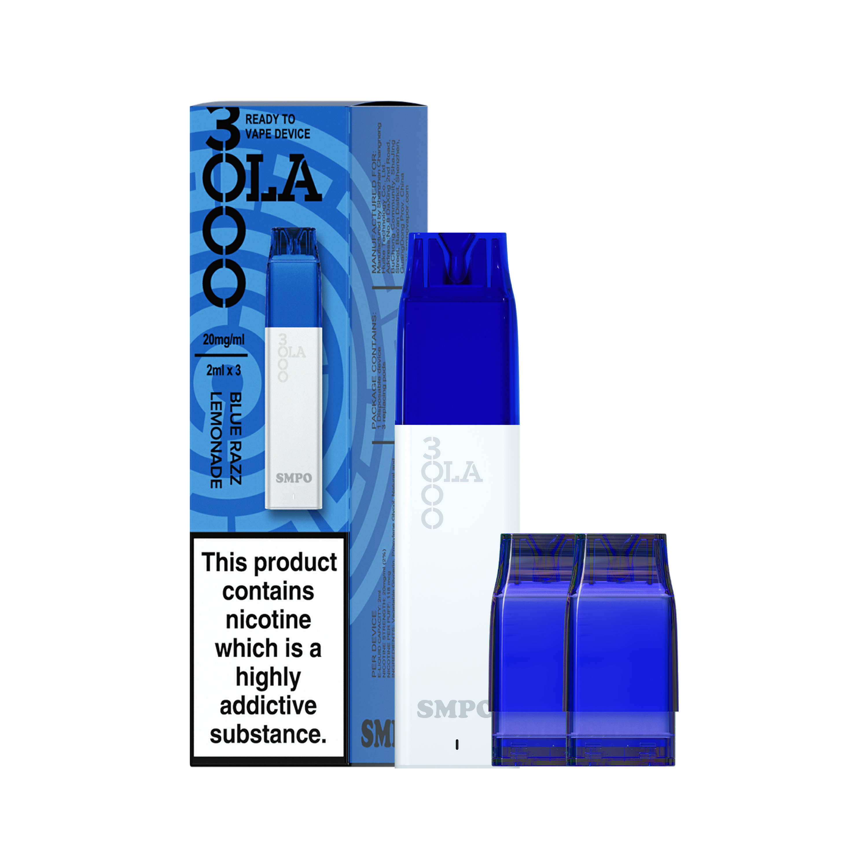 OLA 3000 Pod Disposable - Blue Razz Lemonade