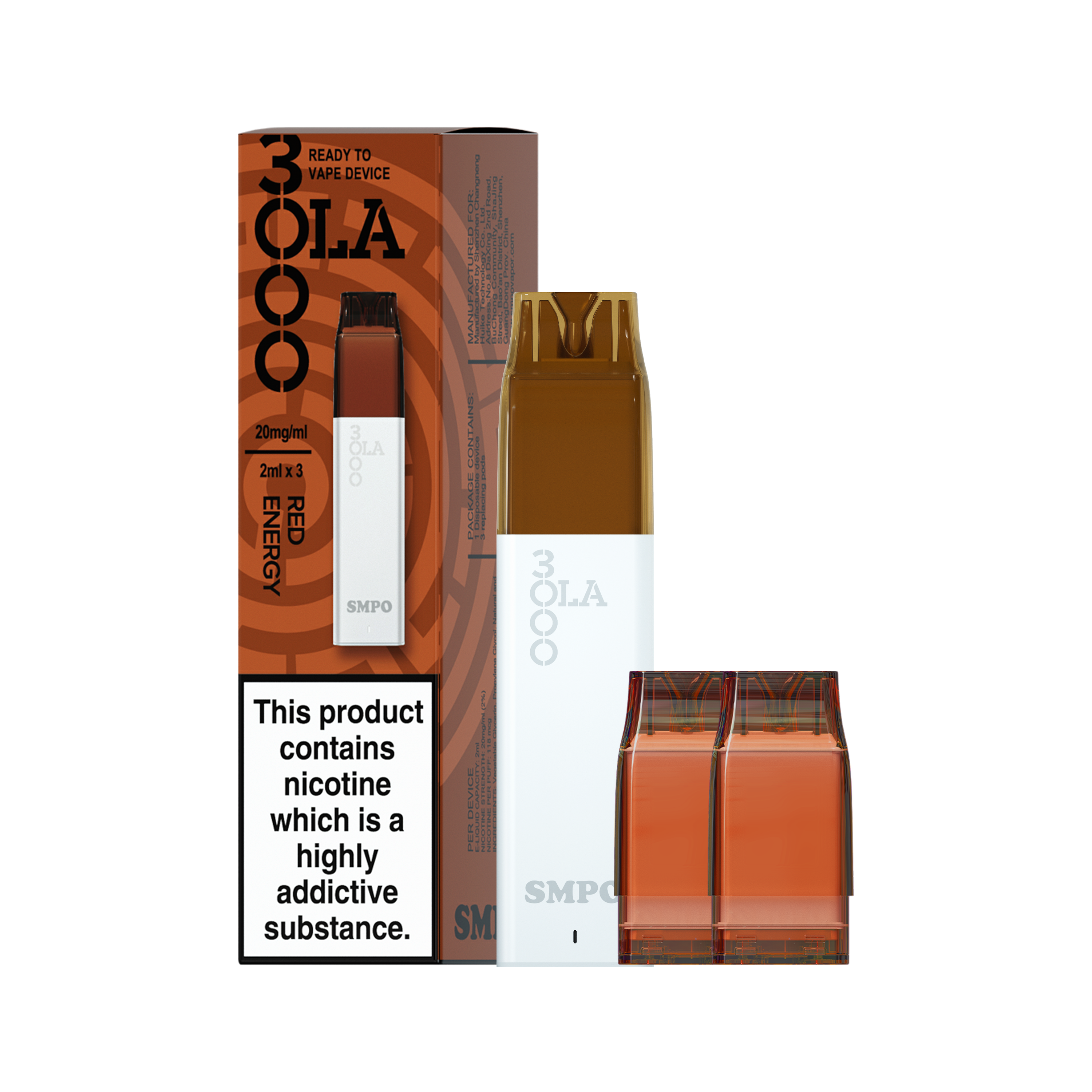 OLA 3000 Pod Disposable - Red Energy