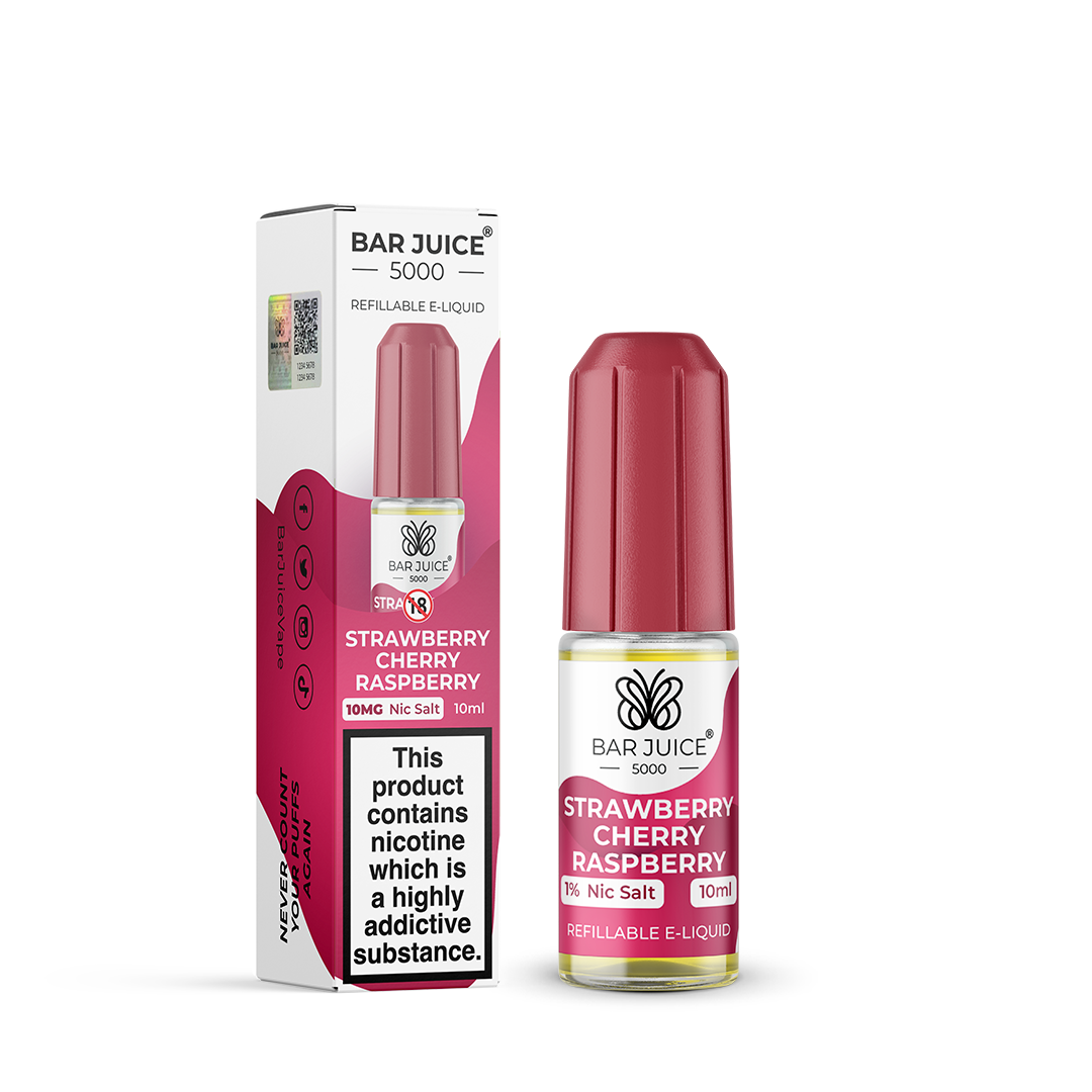 Bar Juice 5000 Strawberry Cherry Raspberry 10ml Nic Salt - 10mg