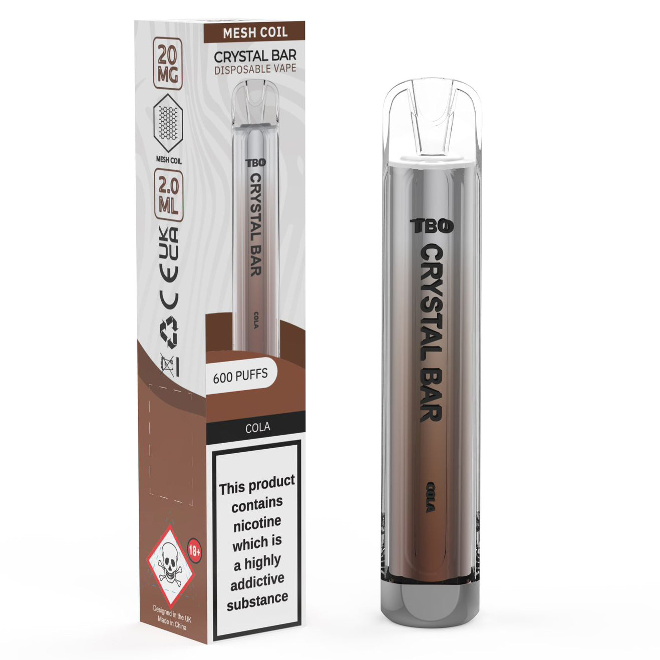 TBO Crystal Bar Disposable Vape Device - Cola